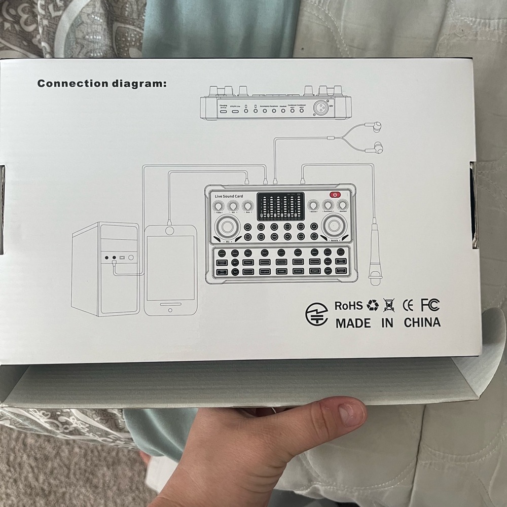 Live Sound Card with Connection Diagram